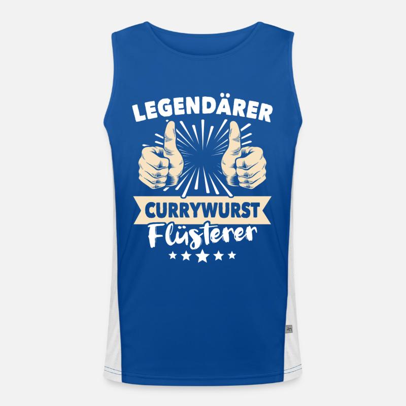 Currywurst sayings Men's Functional Contrast Tank Top 