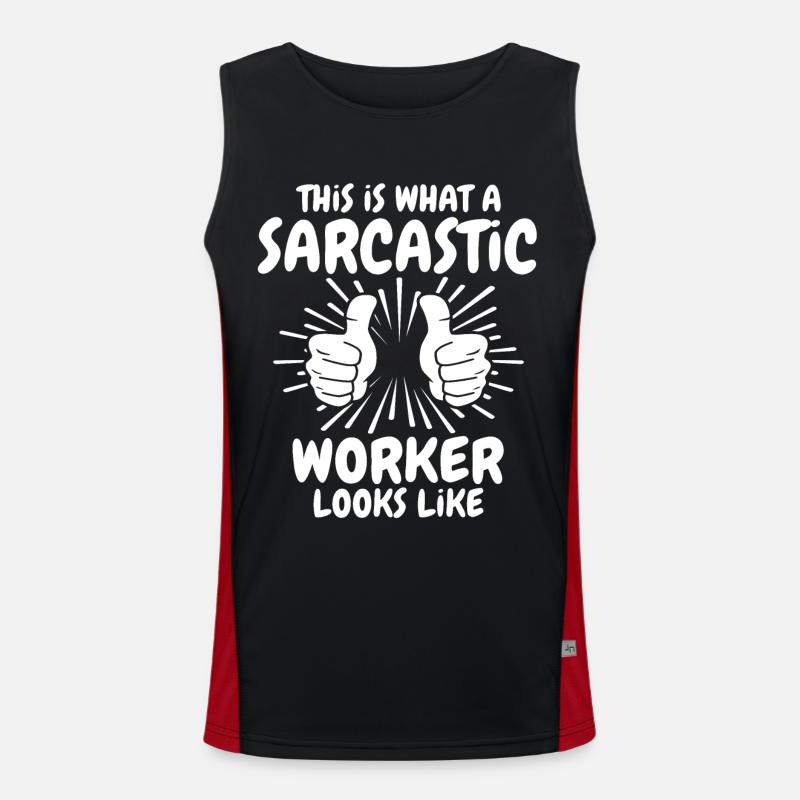 Sarcastic Worker Men's Functional Contrast Tank Top 