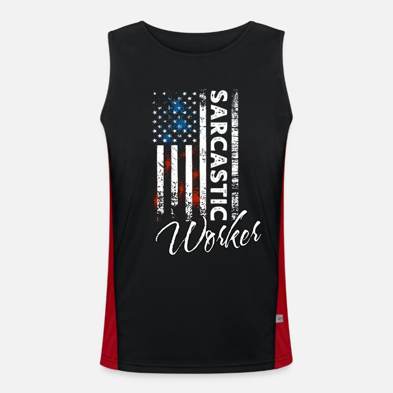 Sarcastic Worker Men's Functional Contrast Tank Top 
