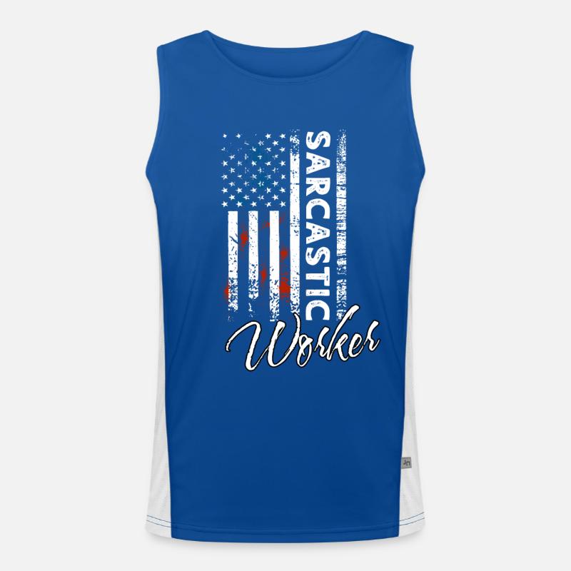 Sarcastic Worker Men's Functional Contrast Tank Top 