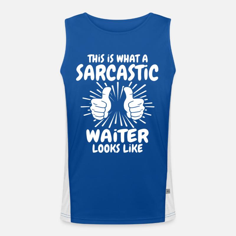 Sarcastic Waiter Men's Functional Contrast Tank Top 