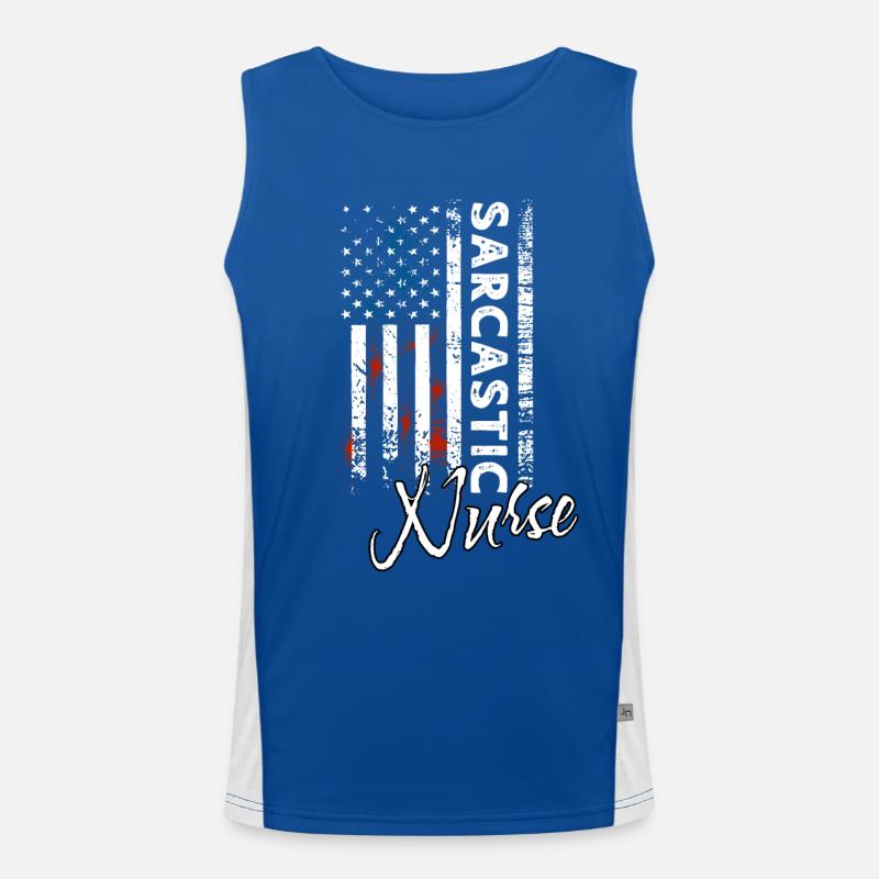 Sarkastische Krankenschwester Funktionelles Kontrast-Tank Top für Männer 