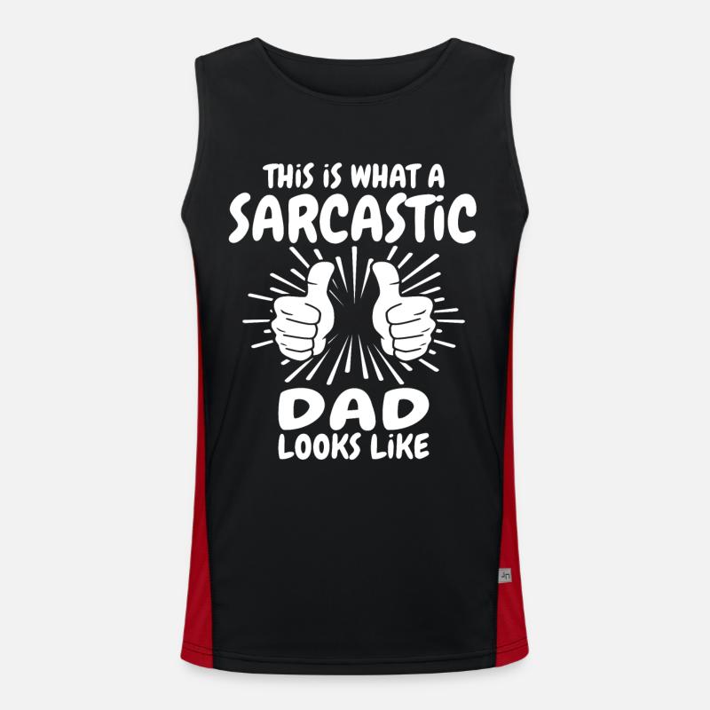 Sarcastic dad Men's Functional Contrast Tank Top 