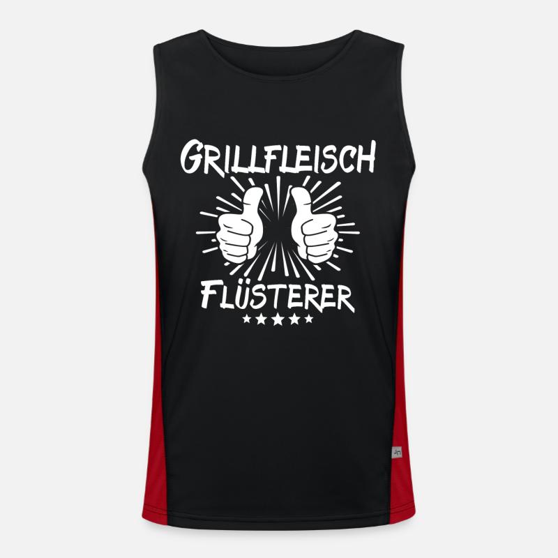 Grilled Meat Whisperer Men's Functional Contrast Tank Top 