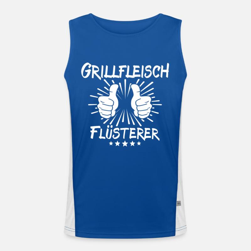 Grilled Meat Whisperer Men's Functional Contrast Tank Top 