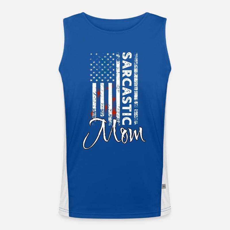 Sarcastic mom Men's Functional Contrast Tank Top 