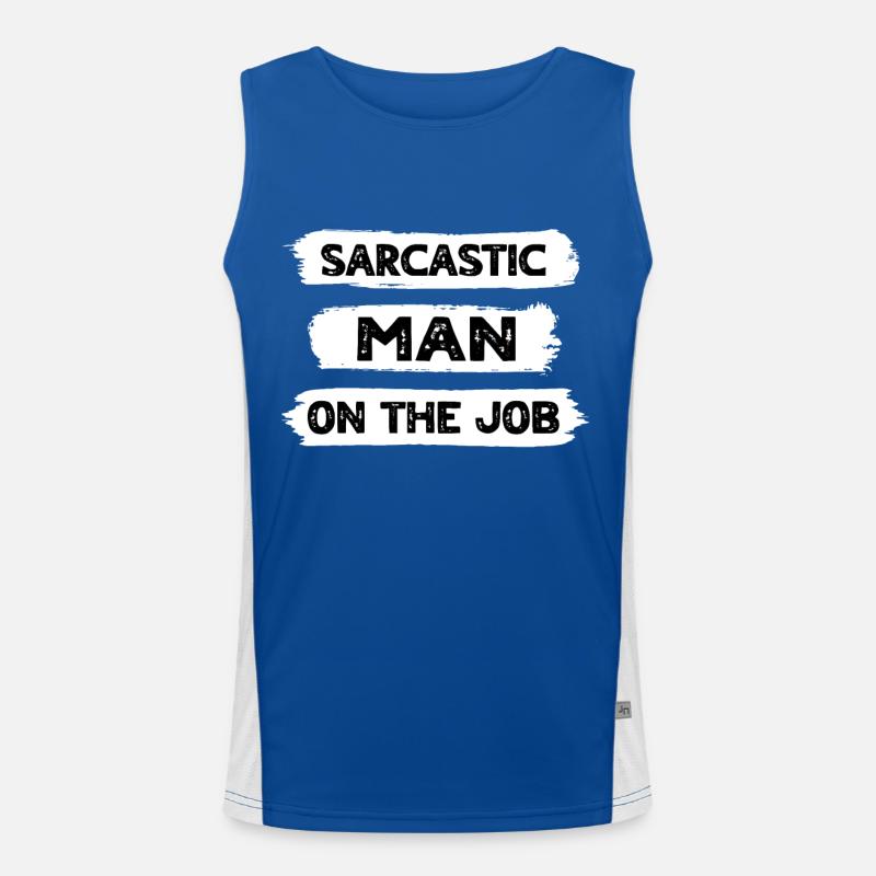 Sarkasmus Mann Funktionelles Kontrast-Tank Top für Männer 