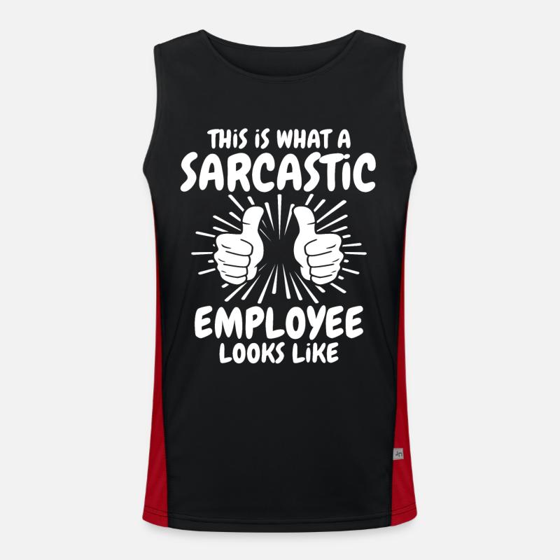 Sarcastic Employee Men's Functional Contrast Tank Top 