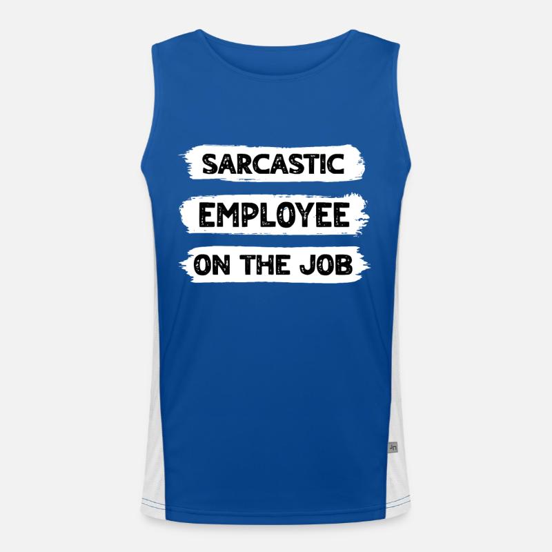 Sarkasmus Mitarbeiter Funktionelles Kontrast-Tank Top für Männer 