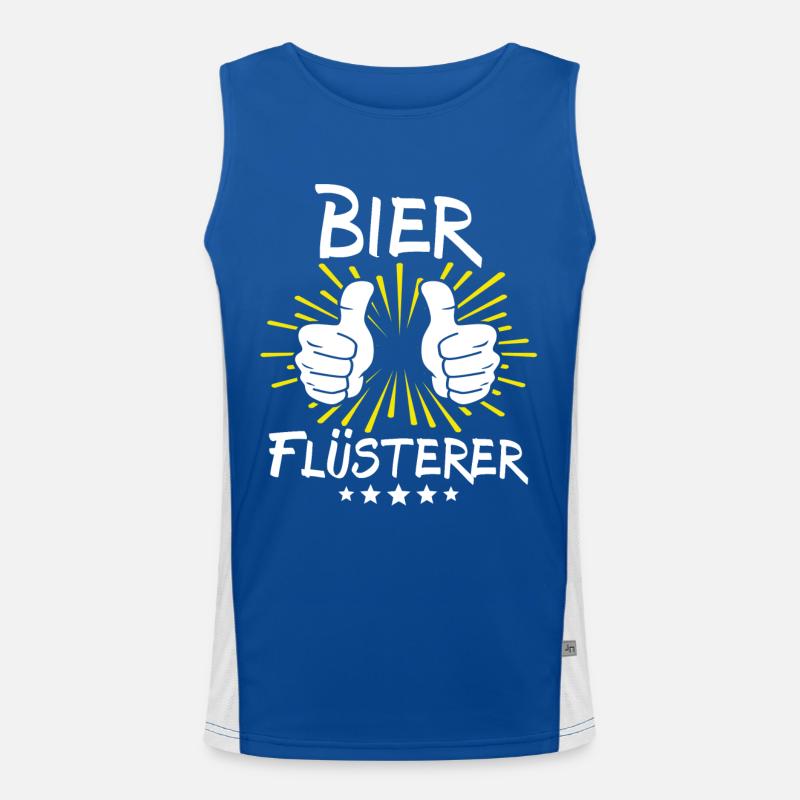 Bier Spruch Funktionelles Kontrast-Tank Top für Männer 