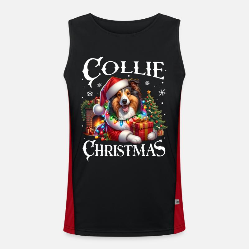 Noël Collie Débardeur respirant contrasté Homme 