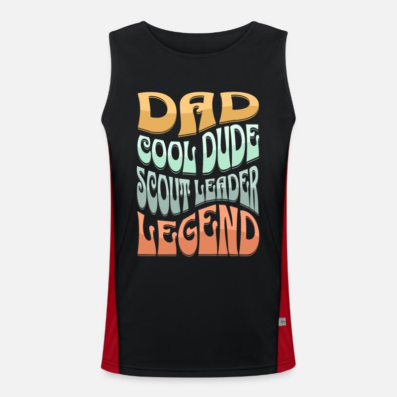 Dad Scout Guide Men's Functional Contrast Tank Top 