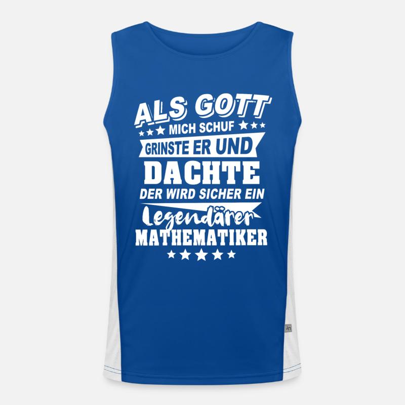 Mathematiker Funktionelles Kontrast-Tank Top für Männer 