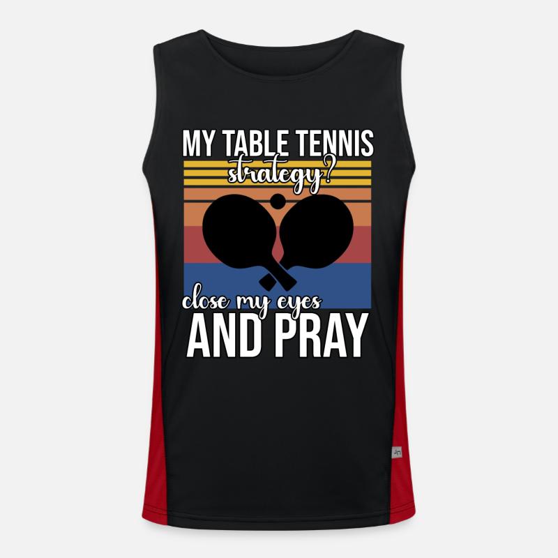 Drôle de dicton de tennis de table Débardeur respirant contrasté Homme 