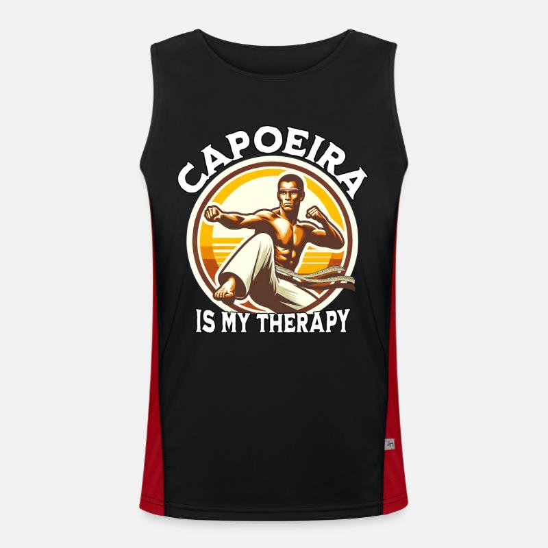 Drôle de dicton de capoeira Débardeur respirant contrasté Homme 