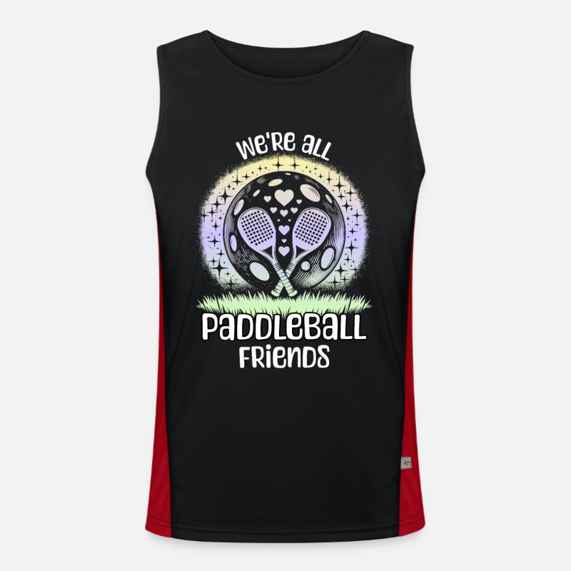 Paddleball Sprüche Funktionelles Kontrast-Tank Top für Männer 