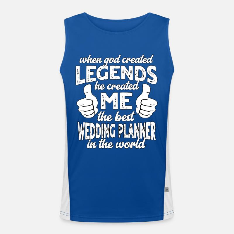 Bester Hochzeitsplaner Legende Funktionelles Kontrast-Tank Top für Männer 
