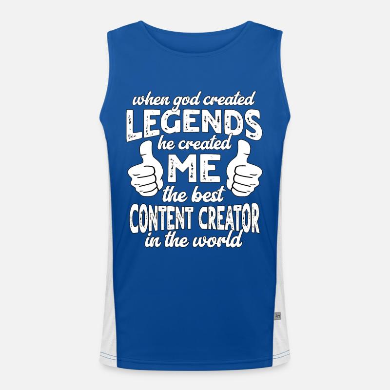 Best Content Creator Legend Men's Functional Contrast Tank Top 