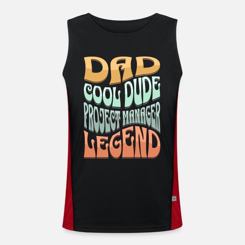 Dad Project Manager Men's Functional Contrast Tank Top 
