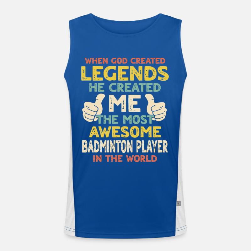 Badminton player Men's Functional Contrast Tank Top 