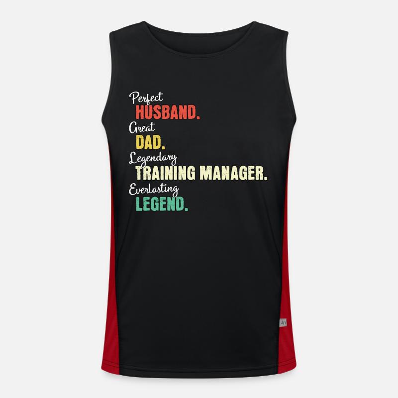 Schulungsleiter Papa Funktionelles Kontrast-Tank Top für Männer 