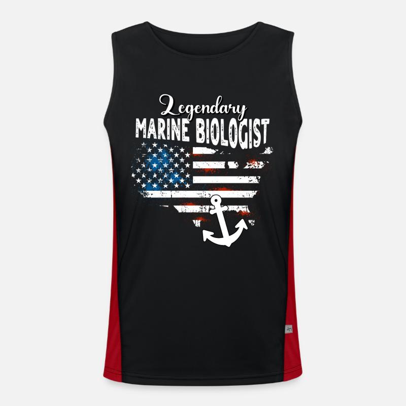 Meeresbiologe US Funktionelles Kontrast-Tank Top für Männer 