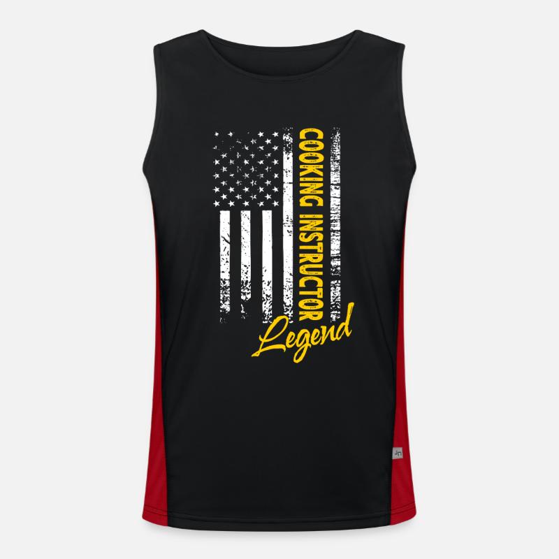 Cooking Instructor Legend - Men's Functional Contrast Tank Top  - black/red