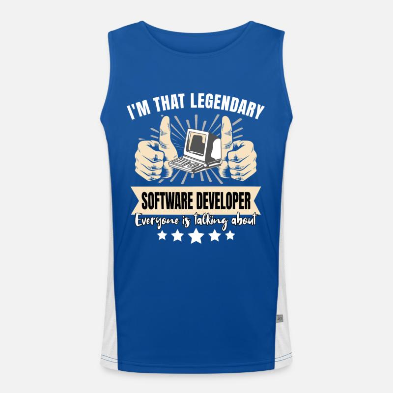 Legendary Software Developer Men's Functional Contrast Tank Top 