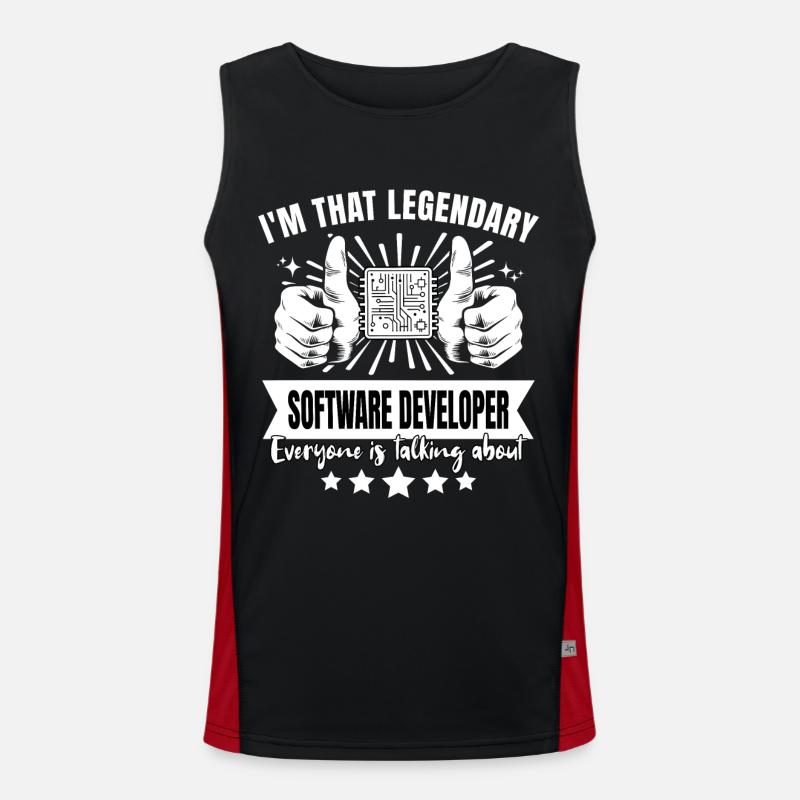 Legendary Software Developer Legend Men's Functional Contrast Tank Top 