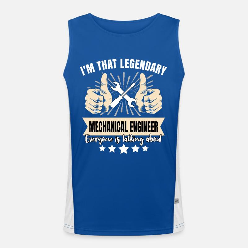 machinLegendary Mechanical Engineer Men's Functional Contrast Tank Top 