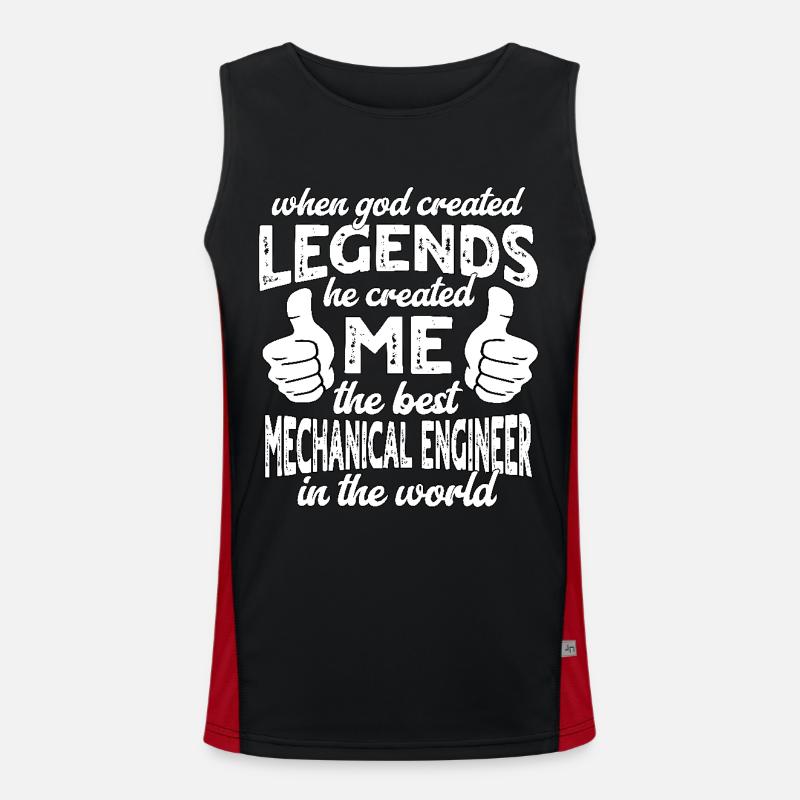 Best Mechanical Engineer Legend - Men's Functional Contrast Tank Top  - black/red