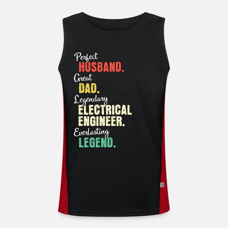 Electrical Engineer Dad Men's Functional Contrast Tank Top 