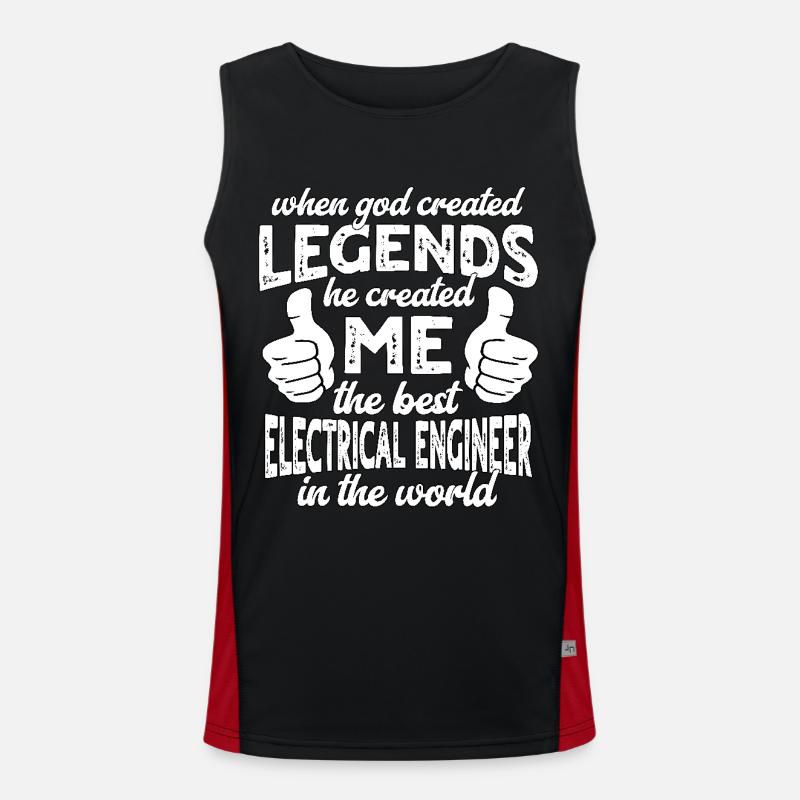 Bester Elektroingenieur Legende Funktionelles Kontrast-Tank Top für Männer 