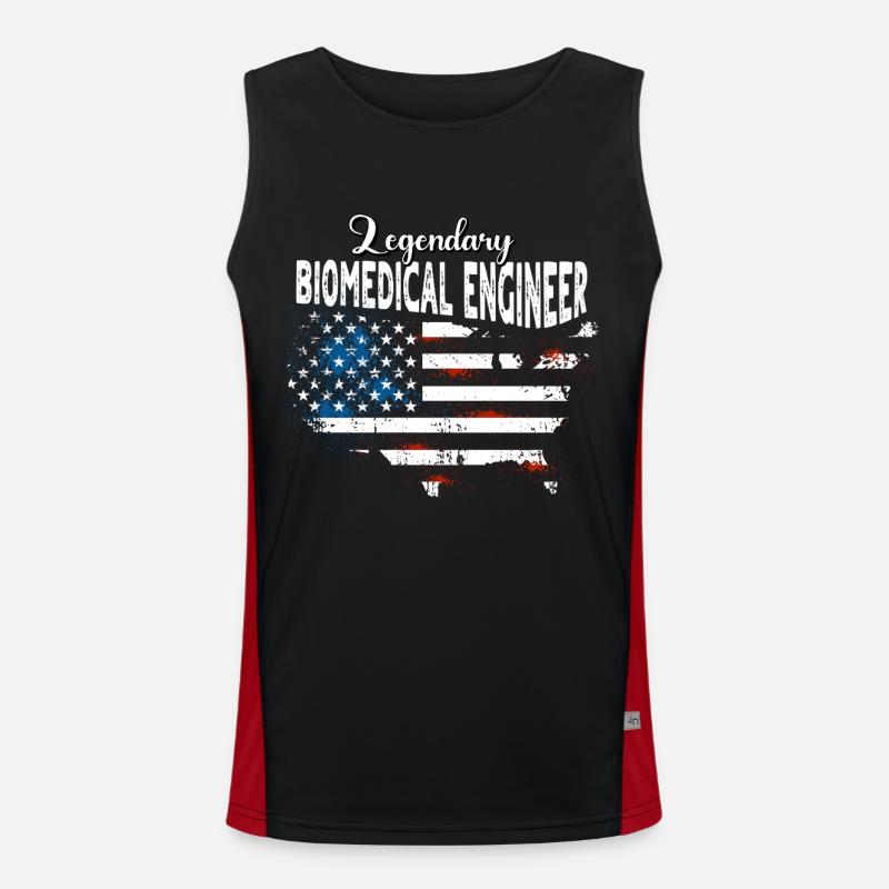 Biomedical Engineer US - Men's Functional Contrast Tank Top  - black/red