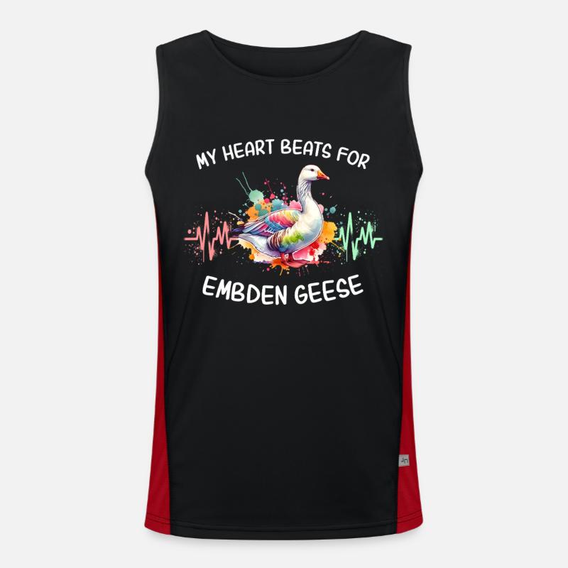 Emdengan's Heart Line Men's Functional Contrast Tank Top 