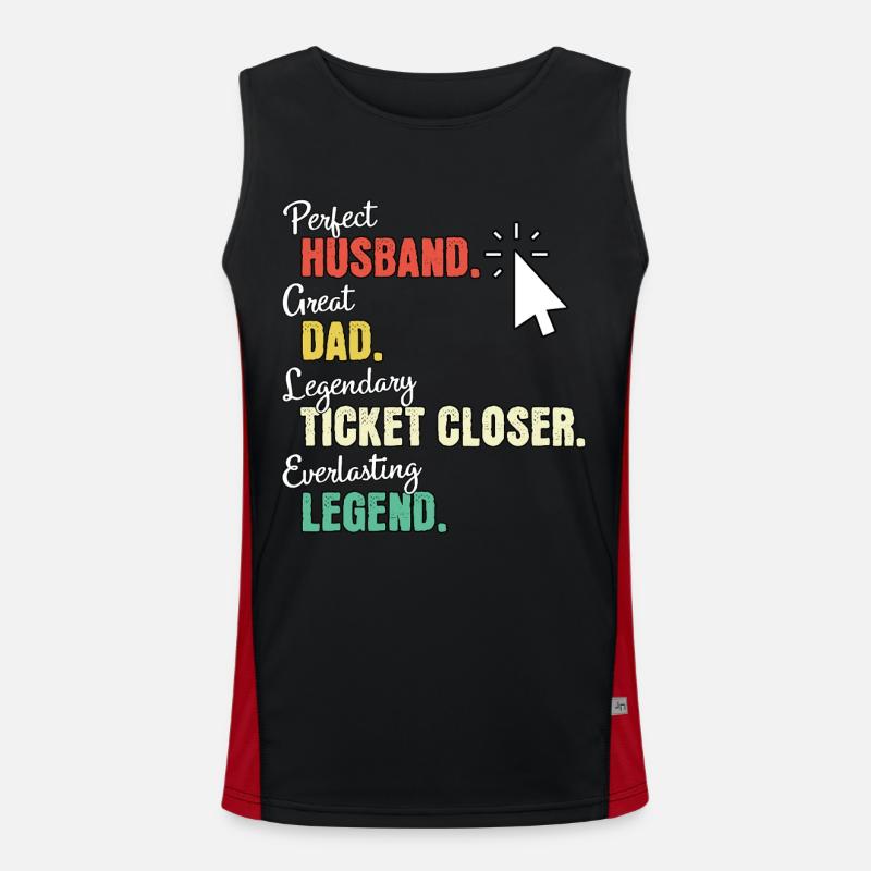 IT Ticket Dad Men's Functional Contrast Tank Top 