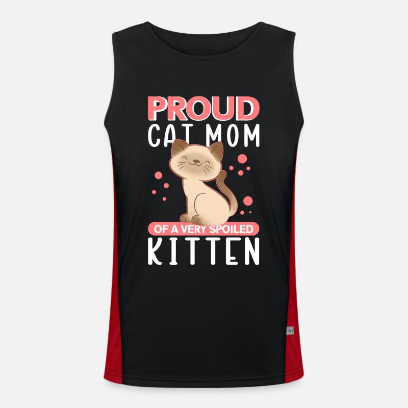 Chat Maman Chaton Propriétaire de chat Chat Cadeau Débardeur respirant contrasté Homme 