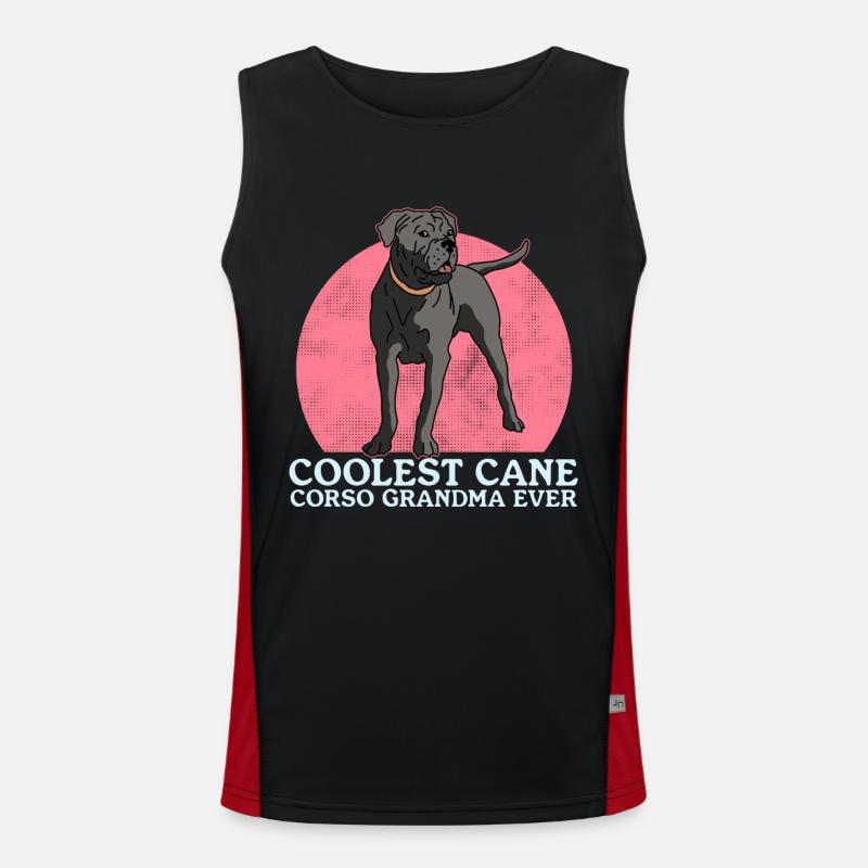 Cane Corso Grandma Hunde Hundebesitzer Geschenk Funktionelles Kontrast-Tank Top für Männer 
