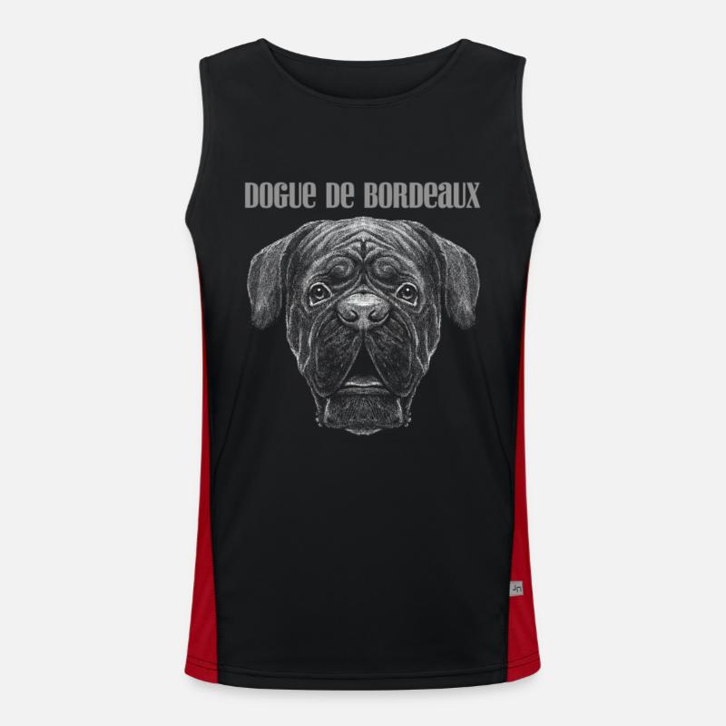 Bordeauxdogge Dogue De Bordeaux Hunde Geschenk Funktionelles Kontrast-Tank Top für Männer 