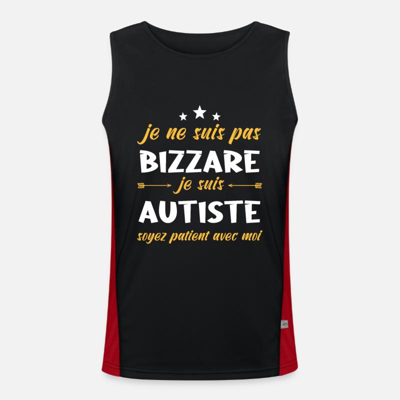 Je Ne Suis Pas Bizarre Je Suis Autiste Débardeur respirant contrasté Homme 