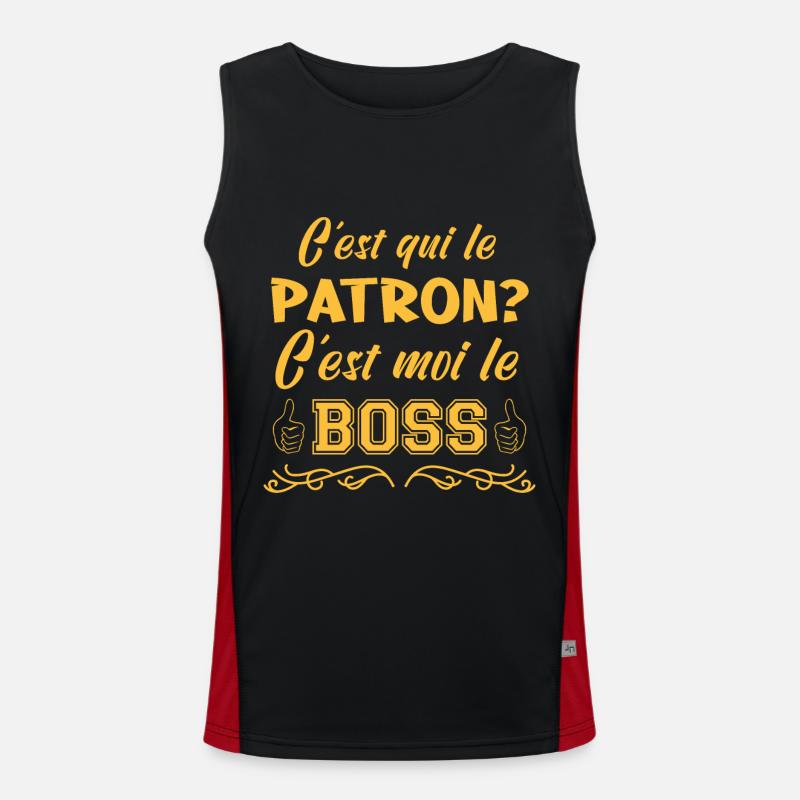 Patron? C'est Moi Le Boss Débardeur respirant contrasté Homme 