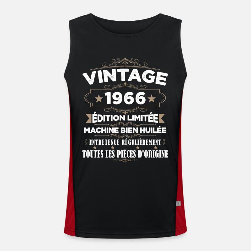 Vintage 1966 Édition Limitée Débardeur respirant contrasté Homme 