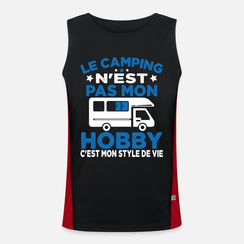 J'aime Camping C'est Mon Style De Vie Camping Car Débardeur respirant contrasté Homme 