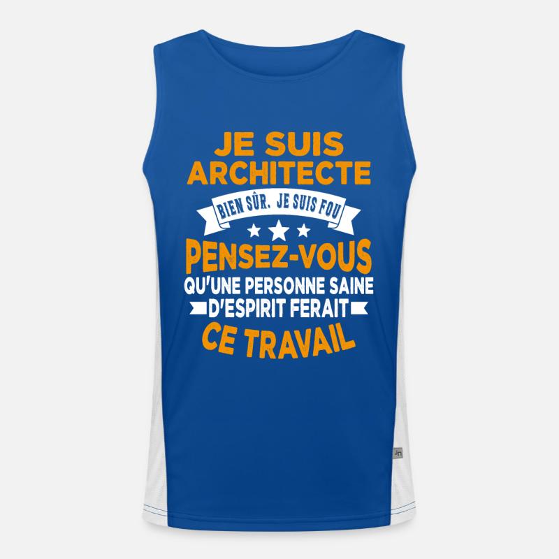idée cadeau architectes pour un architecte Débardeur respirant contrasté Homme 