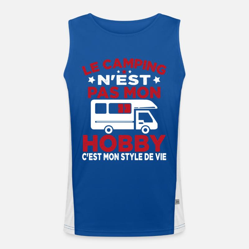J'aime Camping C'est Mon Style De Vie Camping Car Débardeur respirant contrasté Homme 