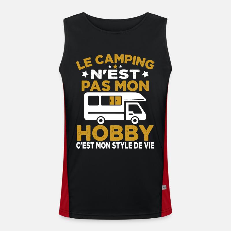 J'aime Camping C'est Mon Style De Vie Camping Car Débardeur respirant contrasté Homme 