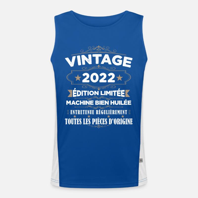 Vintage 2022 Édition Limitée Débardeur respirant contrasté Homme 