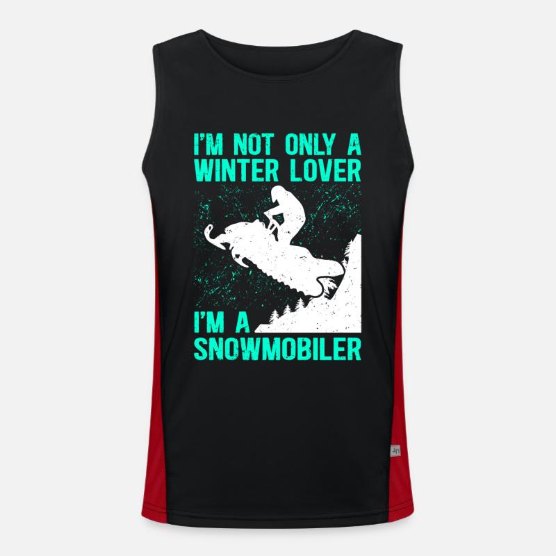 Snowmobile Snowmobile Gift Men's Functional Contrast Tank Top 