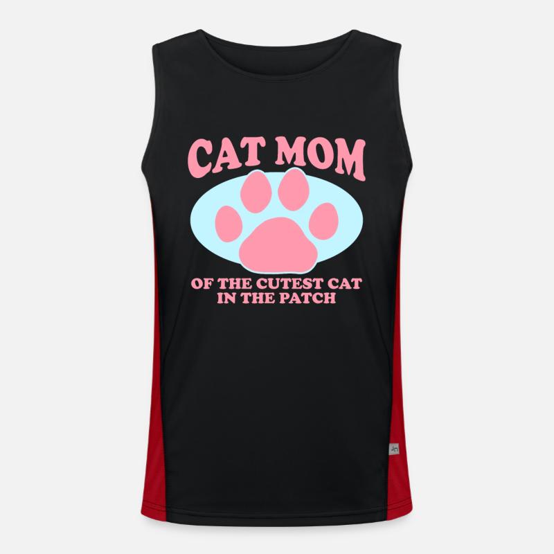 Chat Maman Chats Chat Maman Chat Propriétaire Cadeau Débardeur respirant contrasté Homme 