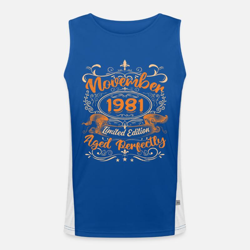 November 1981 Limitierte Auflage Funktionelles Kontrast-Tank Top für Männer 